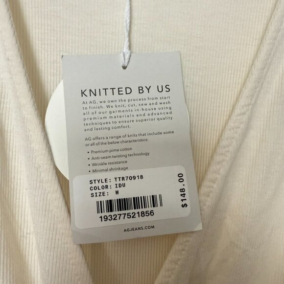 Adriano Goldschmied Lola Bodysuit Women M Ivory Dust V Neck Boho Classic NWT - Picture 5 of 6